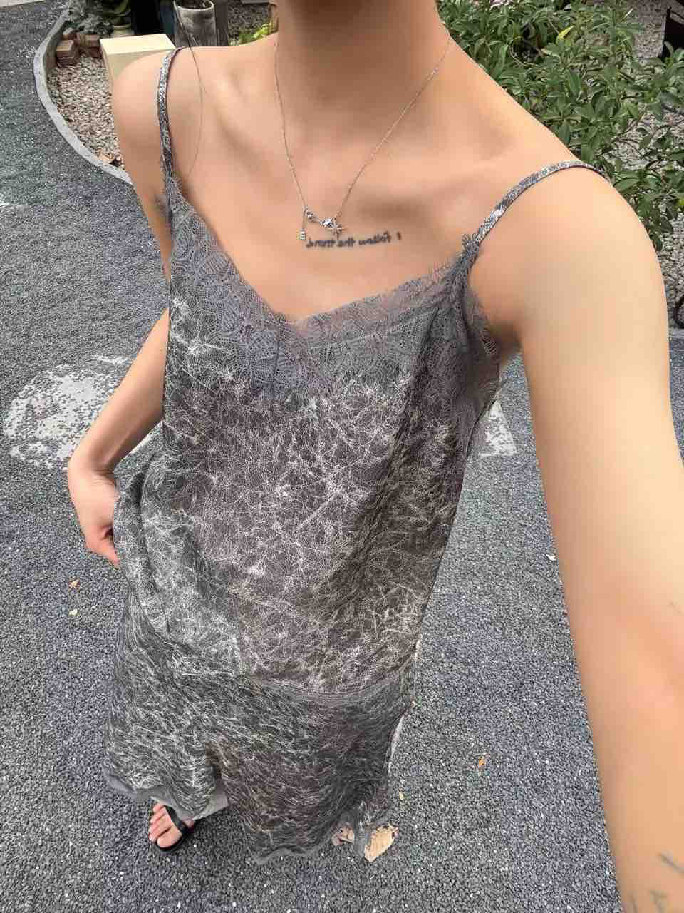 INchooseu笑笑家花边吊带背心