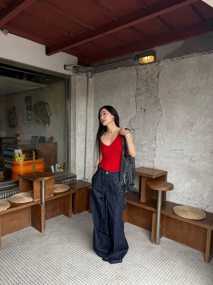 INchooseu纯色显瘦吊带女背心