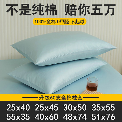 儿童枕套30x50x35纯棉25x40x60全棉宝宝小枕头套幼儿园专用25x45
