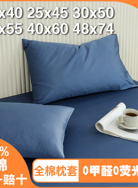 全棉儿童枕套30x50x35x55纯棉40x60宝宝小枕头套25x45婴幼儿25x40