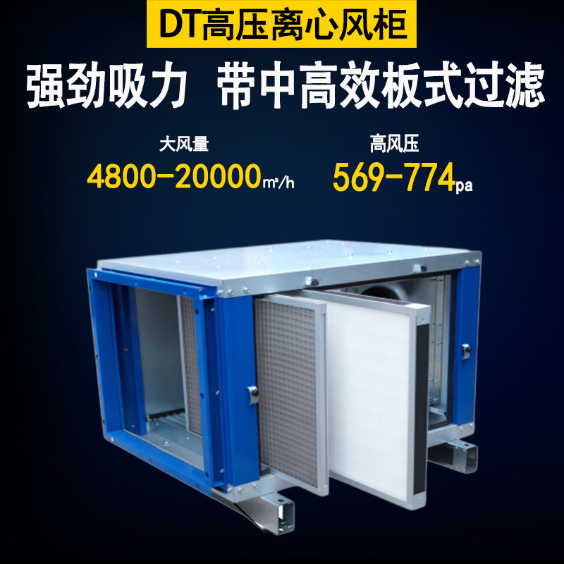 低噪音中高效过滤空调风柜 高压柜式离心风机 箱式管道送风新排风
