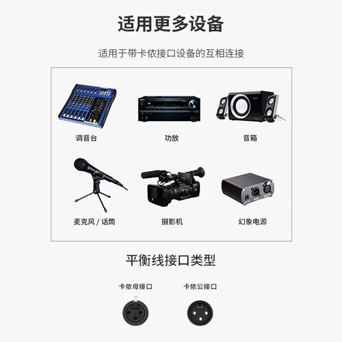 丹麦同顿 6N单晶铜发烧级卡农线麦克风话筒卡侬线连接线XLR平衡线