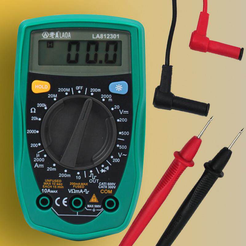 速发新款b新品爆品经c济款掌上数字万用电表 数显式背光防烧LA812