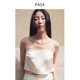 PAJASeashell系列 真丝吊带背心女夏季 显瘦外穿100%桑蚕丝短上衣