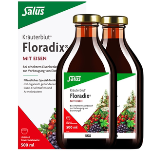 Floradix 德国铁元孕妇孕期补铁铁剂女性气血口服液铁元素500ml*2