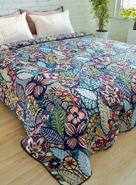 大尺寸240x260外贸单床盖夹棉绗缝被 春秋被沙发铺床单褥子多功能