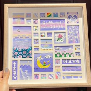 生日礼物油画画棒画画框DIY套装小众走心摆件送情侣闺蜜男女朋友