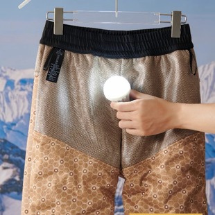 男女款 90白鸭绒冬季 保暖加厚休闲裤 三防光感UV吸热羽绒裤