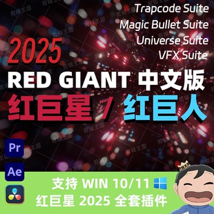 2025中文版 Giant 达芬奇红巨人全套插件红巨星套件Red WIN