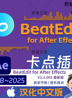 Ae卡点插件 BeatEdit V2.2.003 中文音乐踩点自动节拍标记WIN/MAC