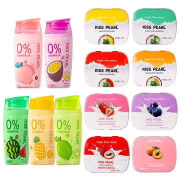 kisspearl无糖水果味薄荷糖10盒