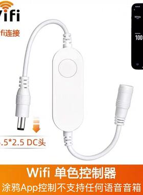 涂鸦wifi款RGB灯带控制器5V12V低压一拖二红外声控led款USB控制器