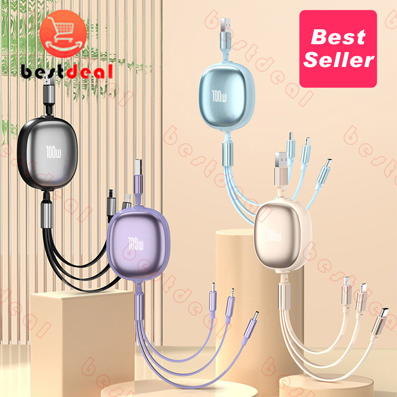 3 in 1 Charger Cable USB Cable Universal Charging Cord with Type-C Micro USB and IP三合一快充数据线