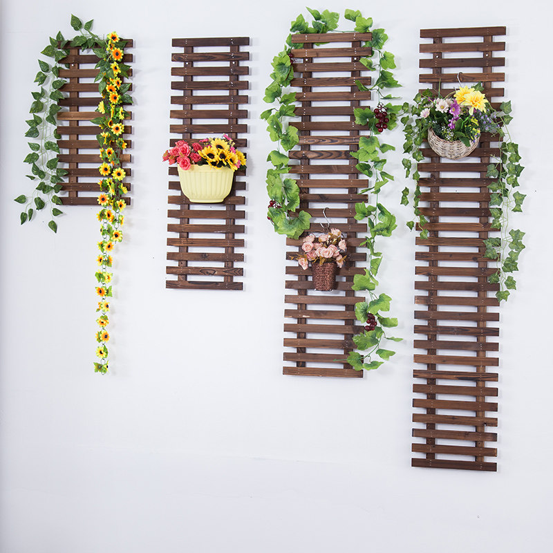 防腐木栅栏篱笆爬藤架花园木格栅壁挂花架墙面花盆挂架攀爬架定制,鲜花速递/花卉仿真/绿植园艺,花架,淘宝优惠券,粉丝福利购,淘宝优惠卷