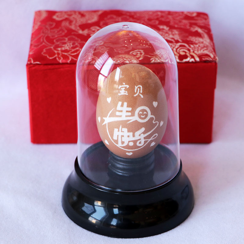 蛋雕工艺品礼物客厅简约客摆件生日情侣特色手工刻字定制惊喜礼物