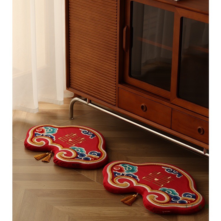 敬茶跪垫结婚一对红色喜跪垫新娘改口坐福垫婚庆用品大全