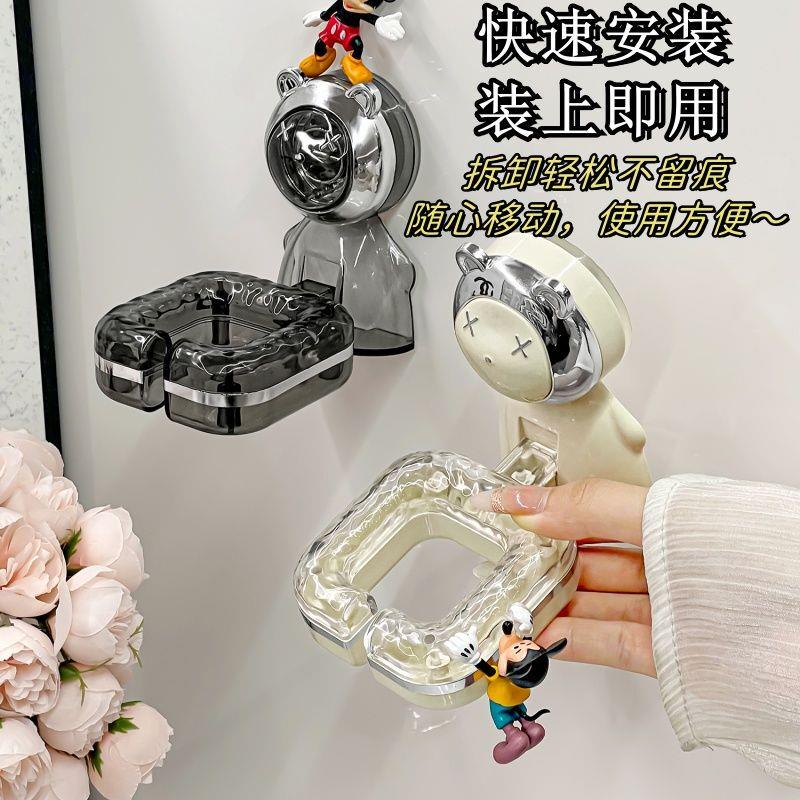 吸盘吹风机置物架壁挂式免打孔卫生间浴室支架懒人电吹风风筒架子