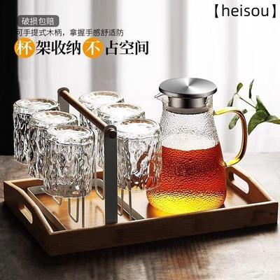 加厚耐高温玻璃水杯家用客厅待客啤酒杯高颜值网红杯子套装茶杯