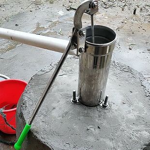 压井水器手动抽水泵家用手摇泵压水井井头不锈钢老式摇水泵手压