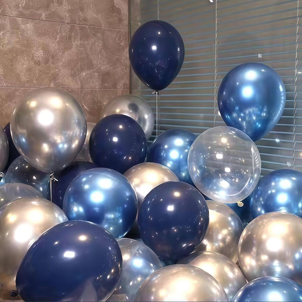 蓝色网红告白气球生日场景汽车布置珠光哑光金属亮片汽球装饰布置,节庆用品/礼品,发光气球,淘宝优惠券,粉丝福利购,淘宝优惠卷
