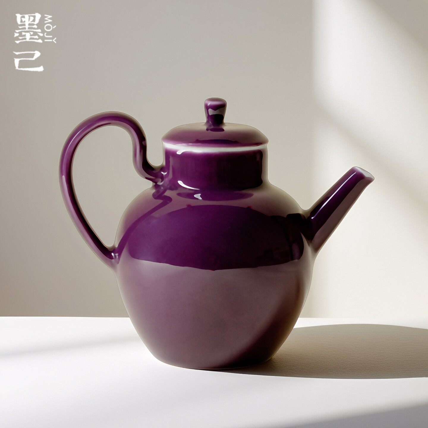墨己原矿色釉紫色陶瓷茶壶茶具功夫茶具家用球孔过滤泡茶壶手执壶