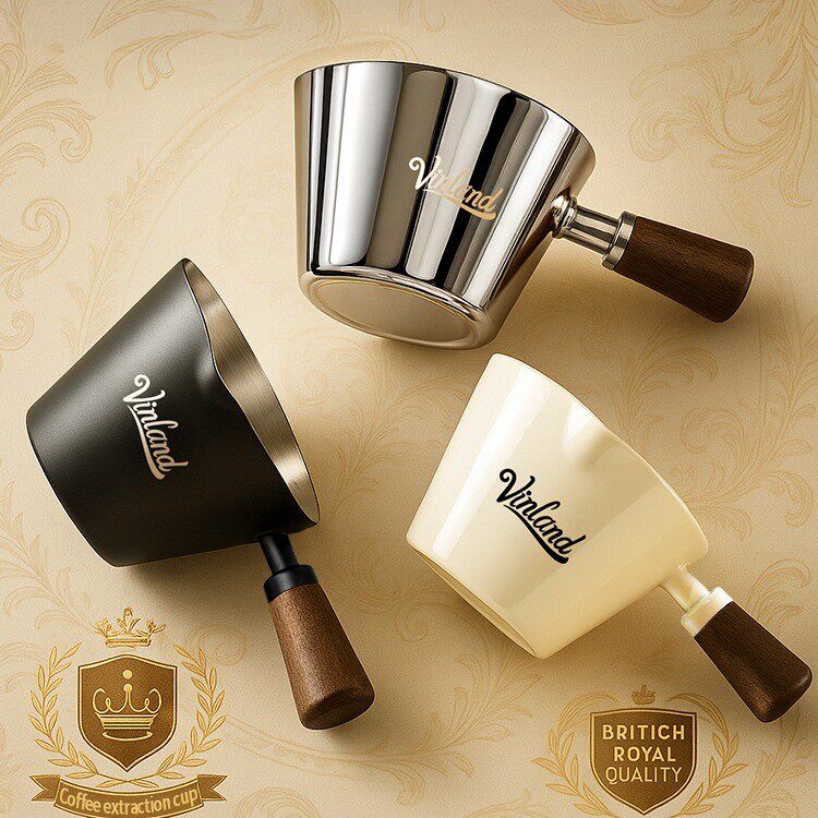 英国咖啡萃取杯304不锈钢带刻度意式浓缩量杯接液杯小奶盅机工具