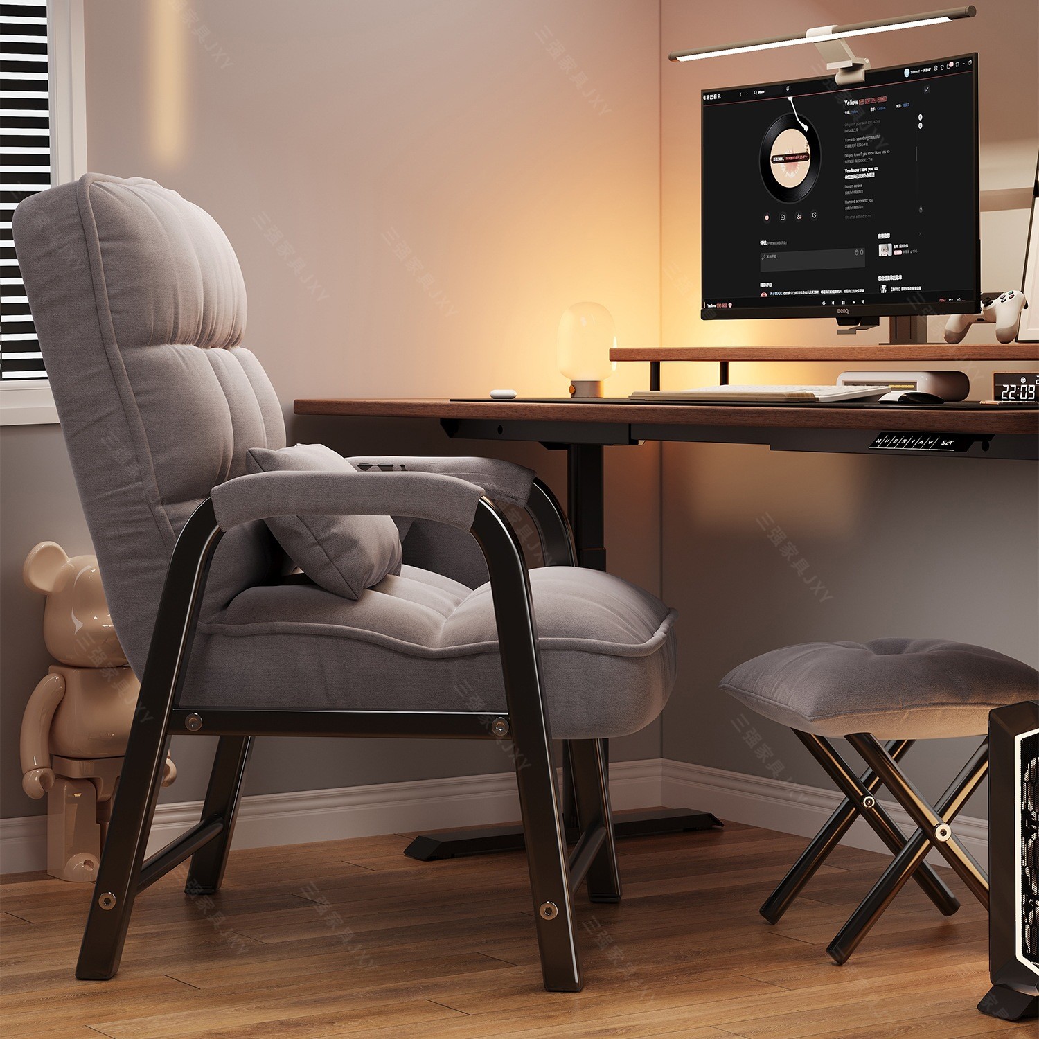 懒人沙发椅子宿舍大学生电脑椅单人可躺沙发椅家用久坐办公靠背椅