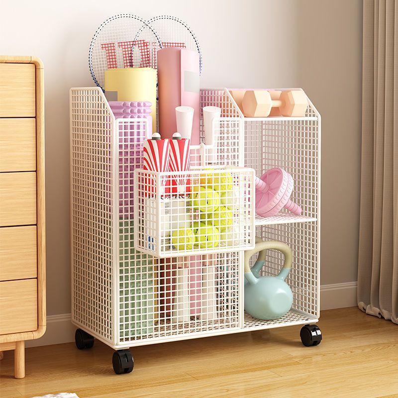 体育用品置物架收纳篮家用运动健身器材收纳瑜伽垫收纳筐