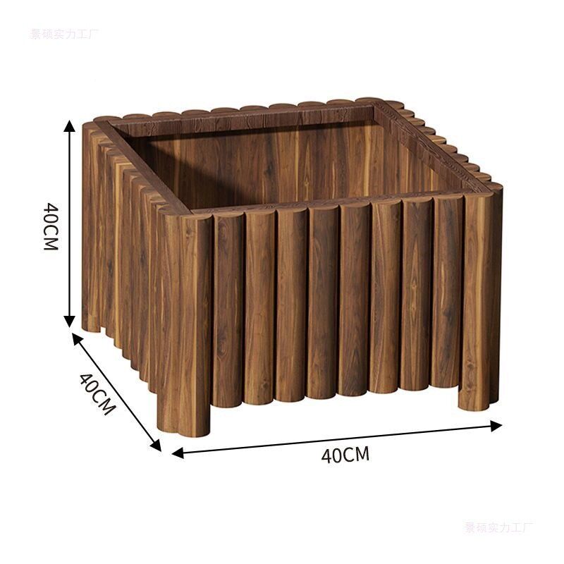 实木花箱防腐木花箱碳化花箱户外花箱种植箱庭院花箱天台花箱稳固