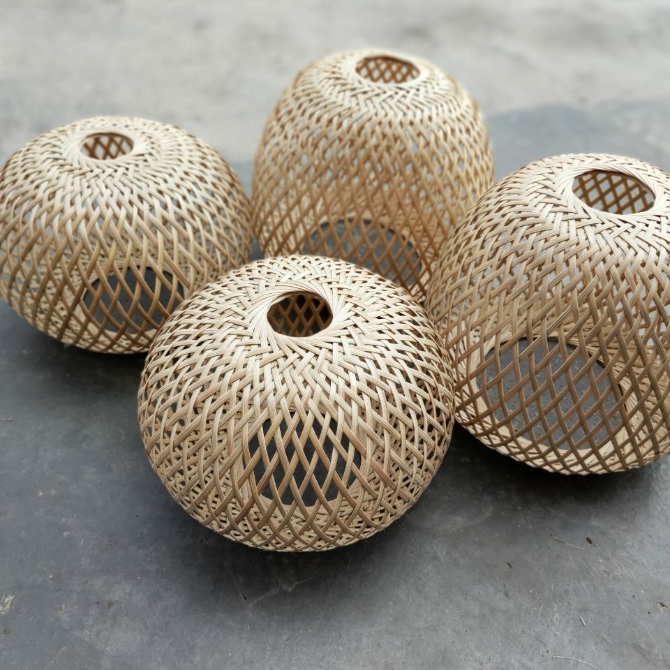 竹编制品竹编手工艺品竹编织竹灯笼竹装饰灯罩复古灯笼再名