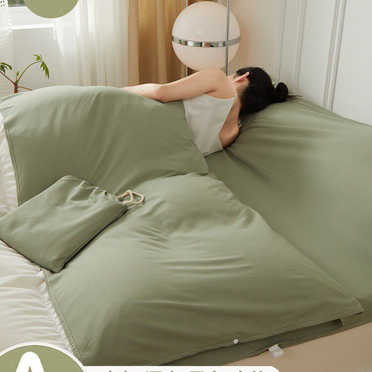 酒店隔脏睡袋纯棉外出差旅行床单双成人被罩一体重复使用
