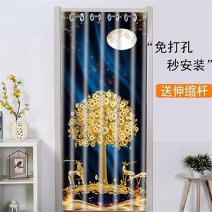 門簾隔斷簾免打孔臥室?guī)囈麻g廚房過道夏季 防走冷氣門簾定制