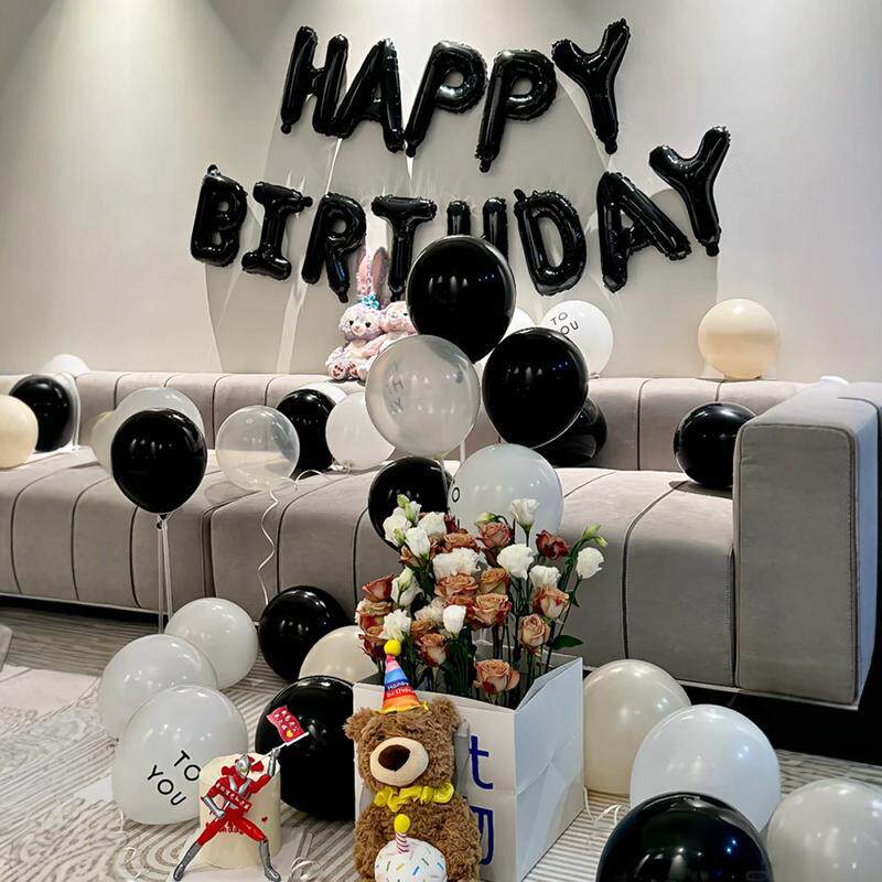 生日快乐派对男孩女孩场景布置用品气球18岁氛围感道具装饰背景墙