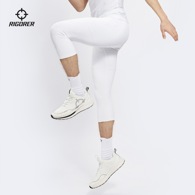 准者跑步篮球运动训练健身裤新款弹力七分压缩裤装备紧身打底裤男