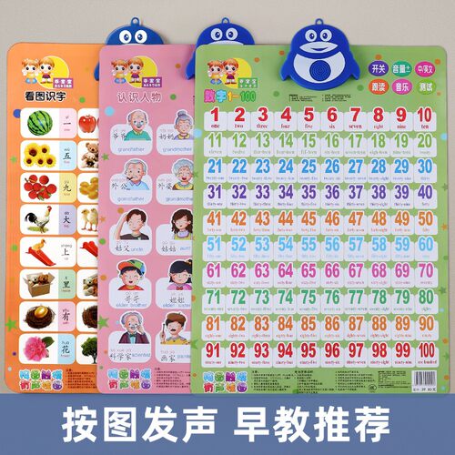 幼儿童数字1到100有声挂图数字板