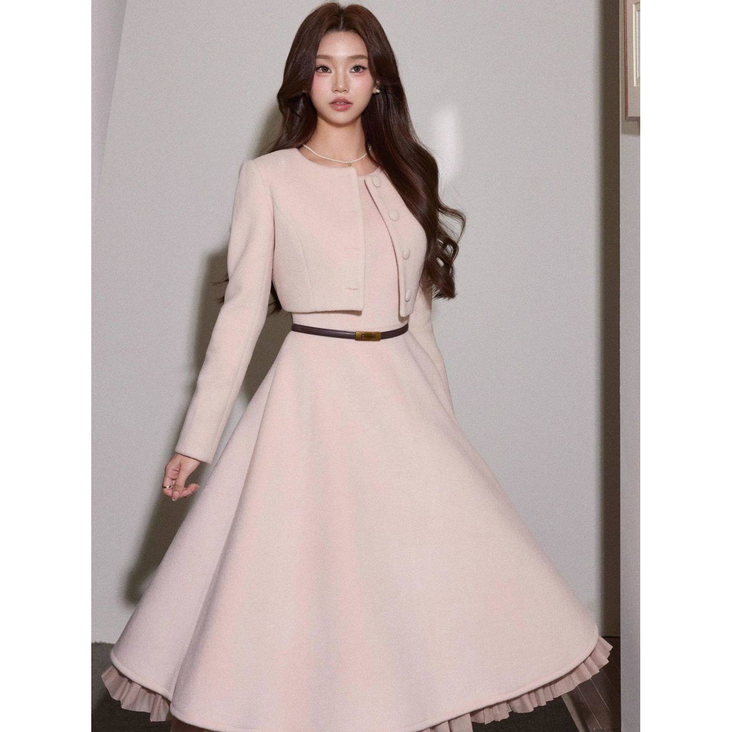 【许妍穿搭法则】 法式高级感短外套+千金连衣裙套装女25秋冬新款,女装/女士精品,时尚套装,淘宝优惠券,粉丝福利购,淘宝优惠卷