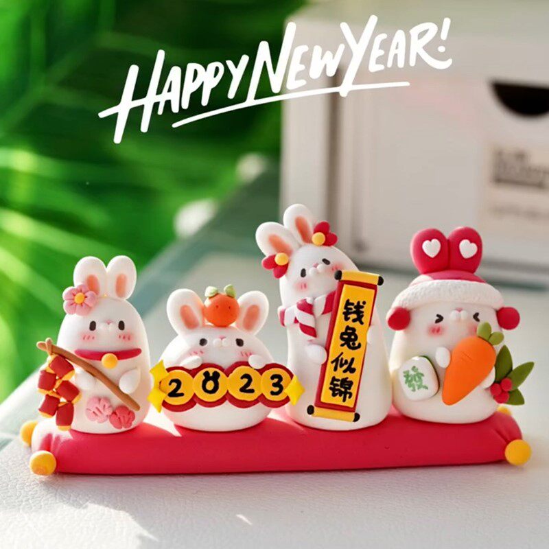 超轻子粘土202兔年儿童工新年可爱手兔土画黏dnt-2-9iy兔橡皮泥材