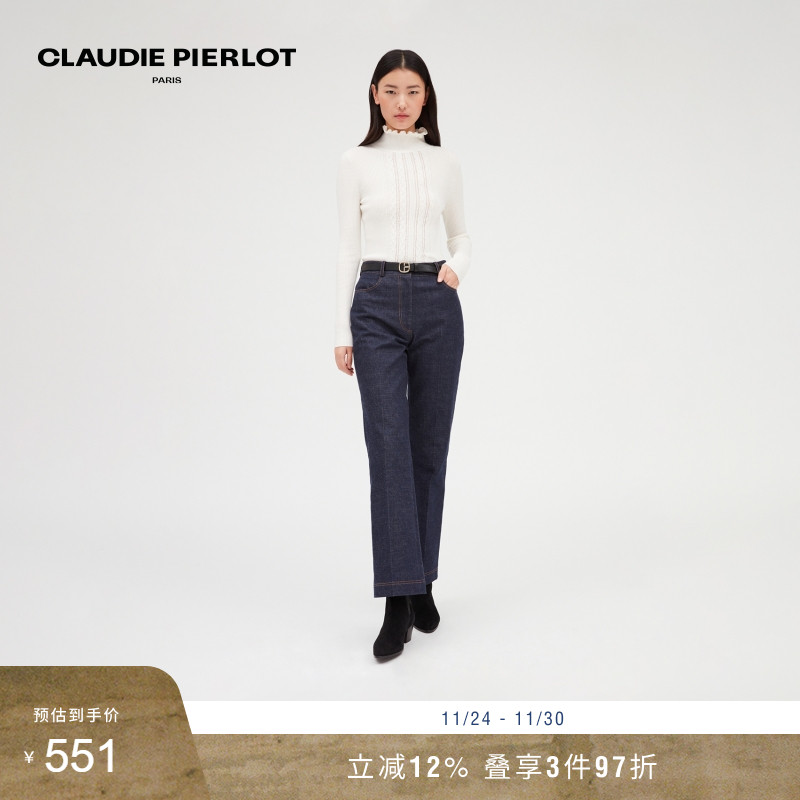 早春新款女装时尚高领套头针织衫