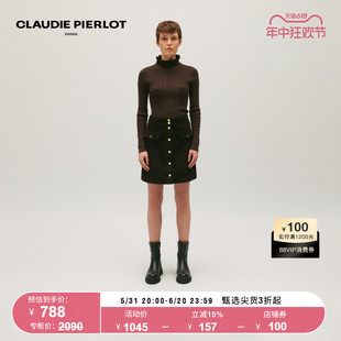 CFPPU00947 优雅气质木耳领打底针织衫 PIERLOTOutlet女装 CLAUDIE