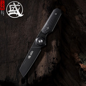 日本三本盛大马士革不锈钢收藏口袋刀便携折叠刀锋利开快递水果刀