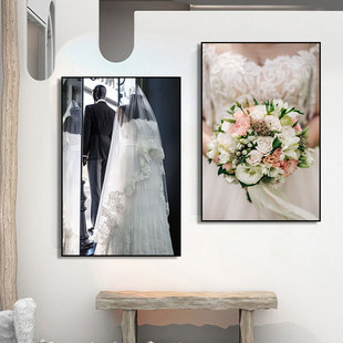 婚纱店装饰画婚庆公司影楼照相馆轻奢挂画服装设计工作室裁缝壁画