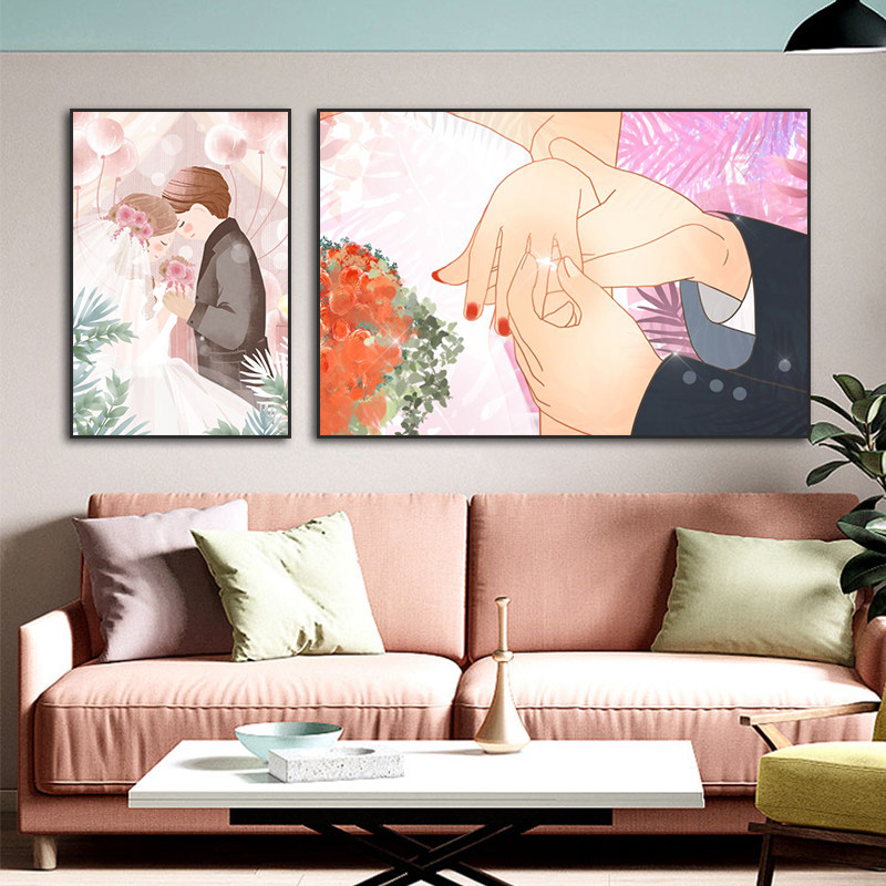 婚纱店装饰画婚庆公司温馨挂画