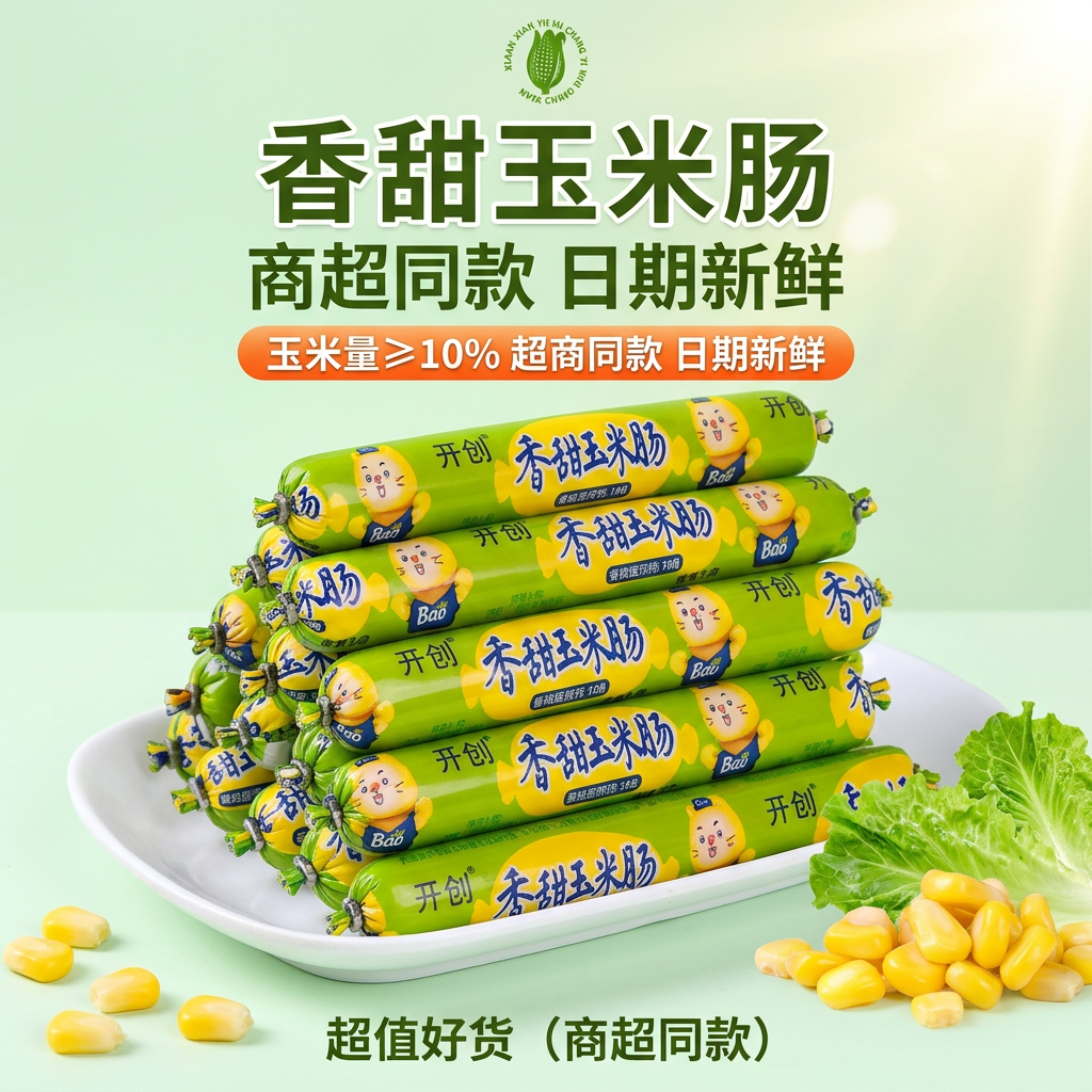 玉米肠润口香甜早餐搭档开袋即食整箱独立包装追剧零食推荐批发