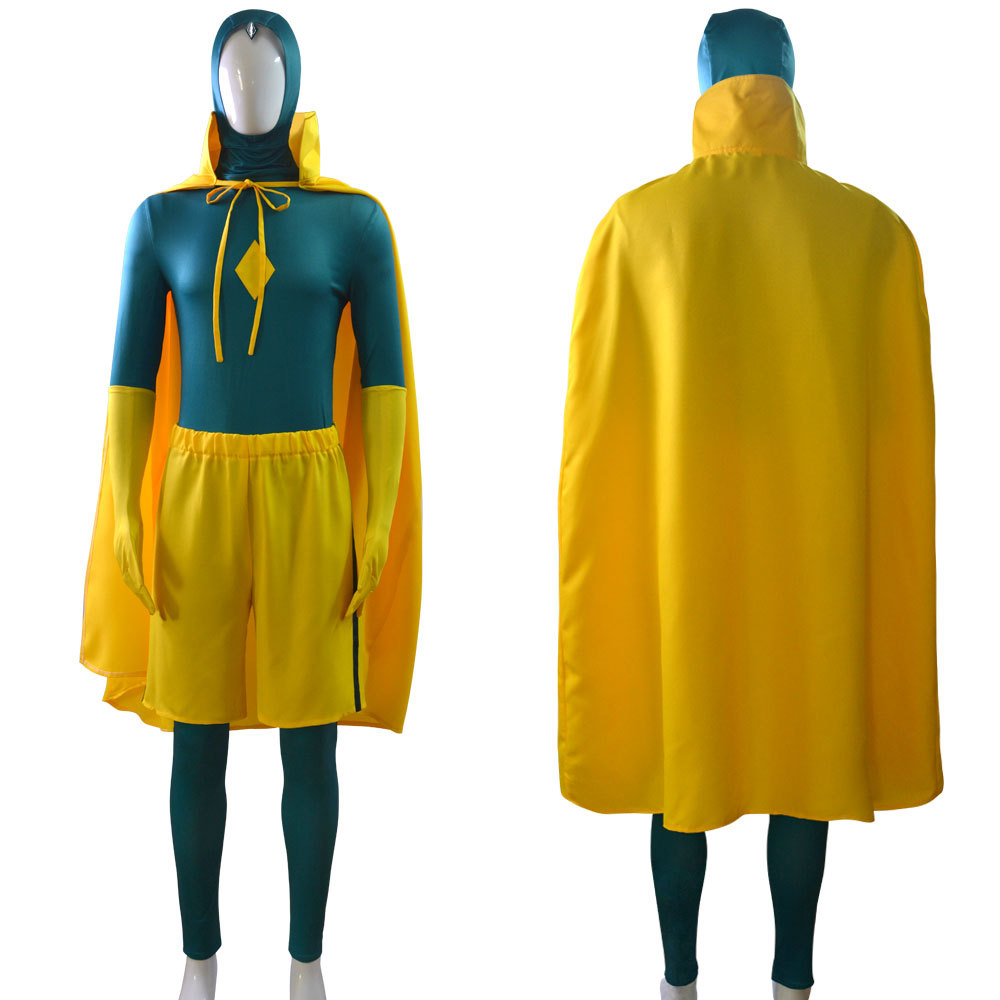 旺达幻视cos服幻视同款全套紧身连体衣万圣节cosplay服表演服装 - 实物图
