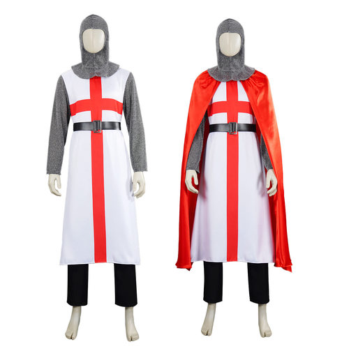 欧美万圣节服装cos服十字军骑士披风中世纪万圣节舞台演出服cos服