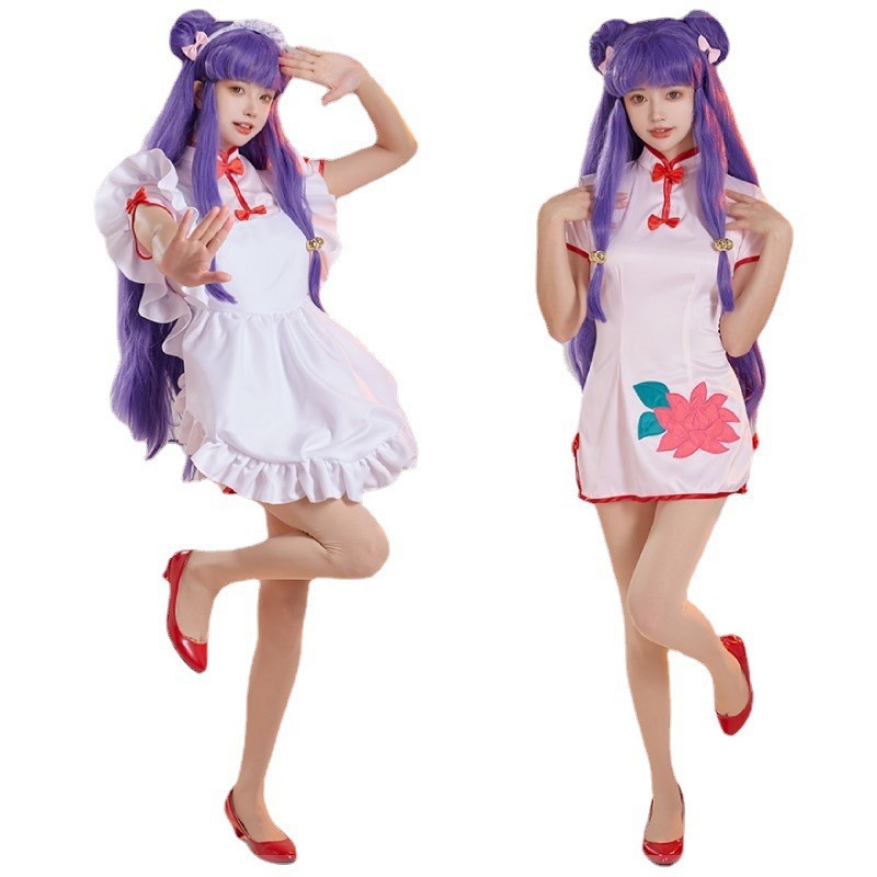 乱马1/2Shampoo珊璞cos服旗袍女仆装cosplay服动漫少女粉色短裙