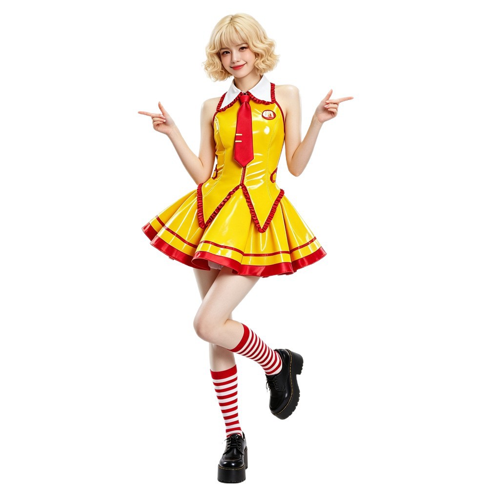 Vocal虚拟歌姬衍生性感cos服万圣节cosplay服务生无袖制服套装