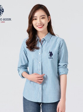 【花花推荐】2025春秋长袖衬衫休闲百搭上衣USPOLO1016