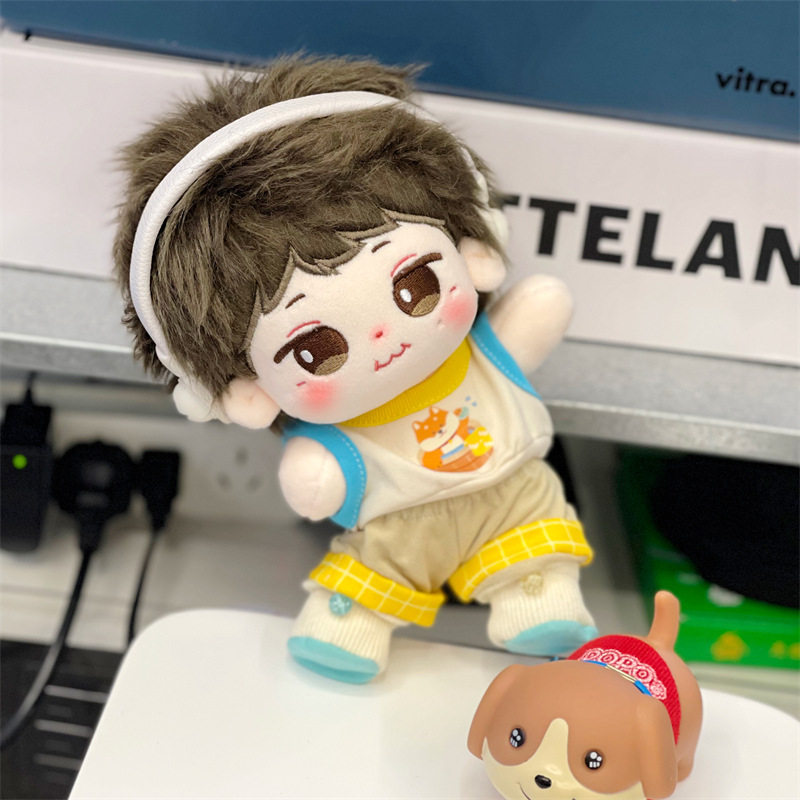 魏大勋20cm娃娃棉花毛绒长发明星正版公仔帅气布偶可动关节玩偶