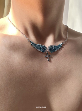 天使之翼古着项链男款